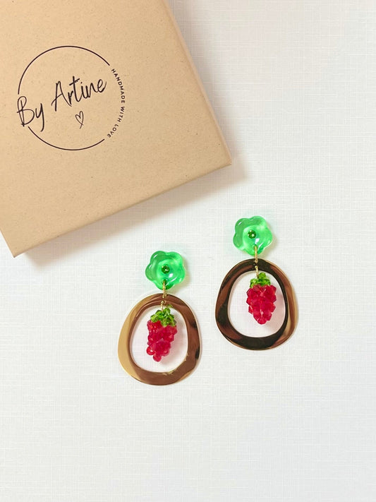 Boucles d'oreilles - Le temps des fraises BY ARTINE