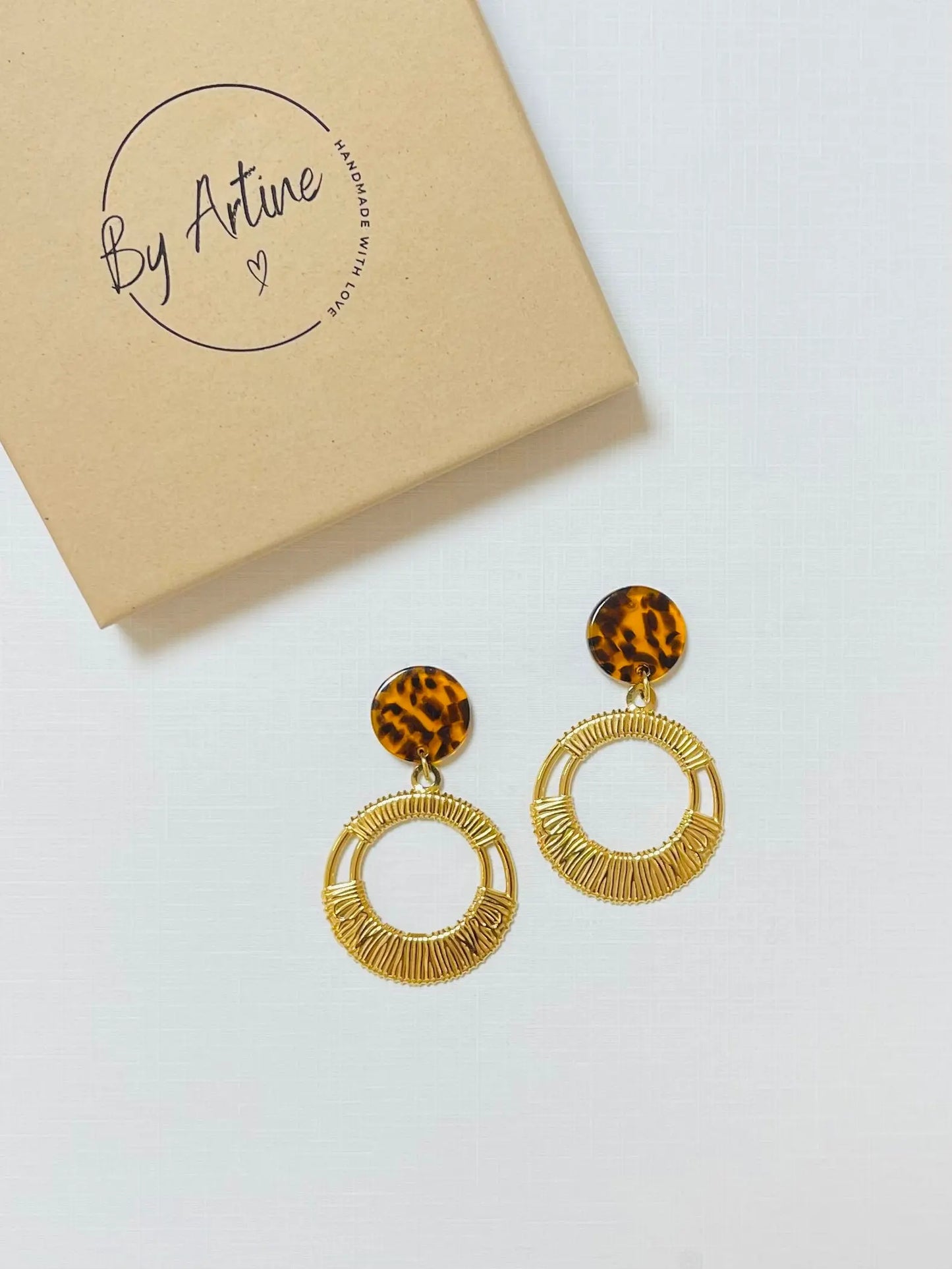 Boucles d'oreilles - Graou - pendentif tressé BY ARTINE