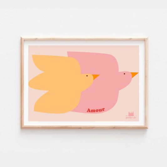 Affiche AMOUR OISEAUX