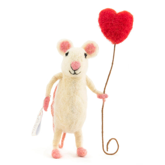 Souris ballon coeur