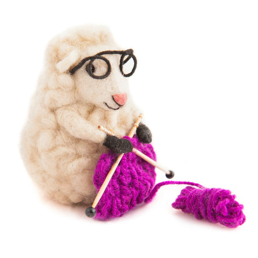 Mouton tricot violet