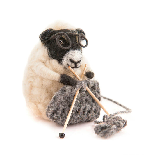 Mouton tricot gris